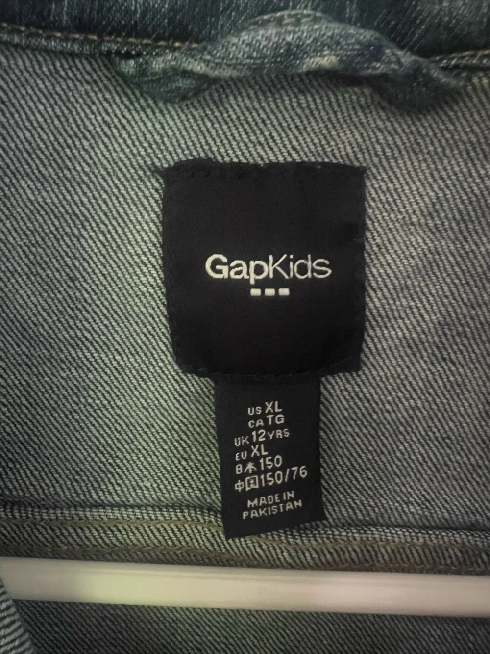 GAP Kids Girls Vintage Wash Blue Denim Jacket